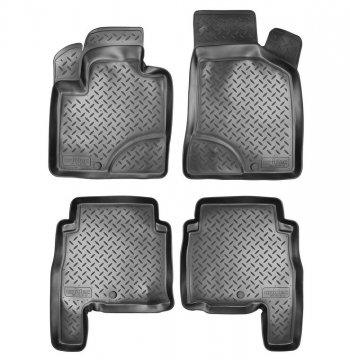Комплект салонных ковриков Norplast Unidec Hyundai Santa Fe  CM (2006-2009) дорестайлинг (Цвет: черный)