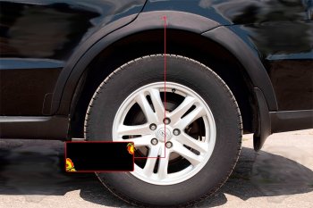 Расширитель арки RA (15 мм, задний левый) Hyundai Santa Fe CM рестайлинг (2009-2012)