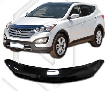 Дефлектор капота CA-Plastic Hyundai Santa Fe  DM (2012-2016) дорестайлинг