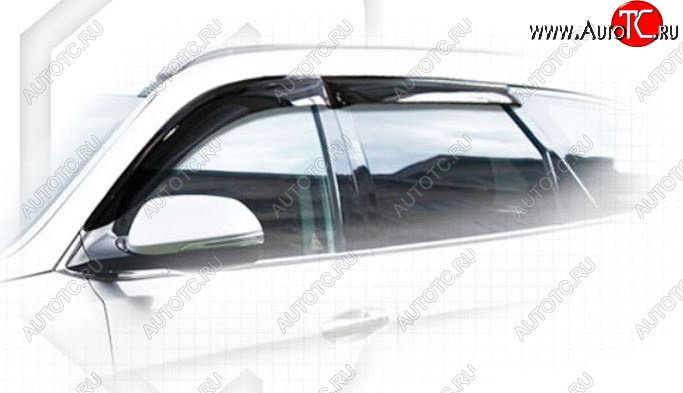 1 899 р. Дефлектора окон CA-Plastiс Hyundai Santa Fe DM дорестайлинг (2012-2016) (Classic полупрозрачный, Без хром.молдинга)  с доставкой в г. Пермь