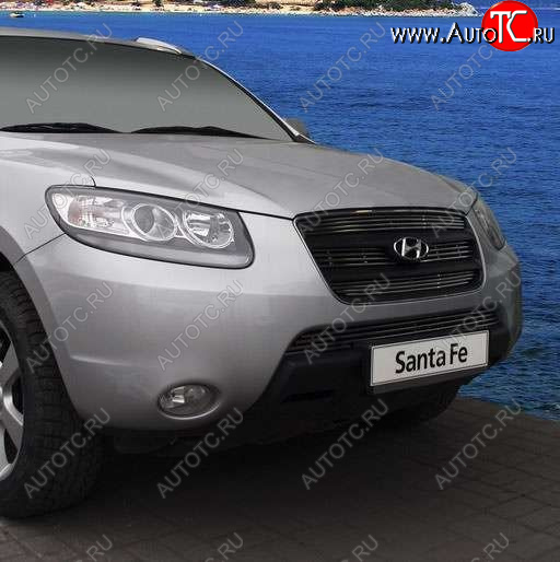 2 177 р. Декоративный элемент воздухозаборника Souz96 (d10) Hyundai Santa Fe DM дорестайлинг (2012-2016)  с доставкой в г. Пермь