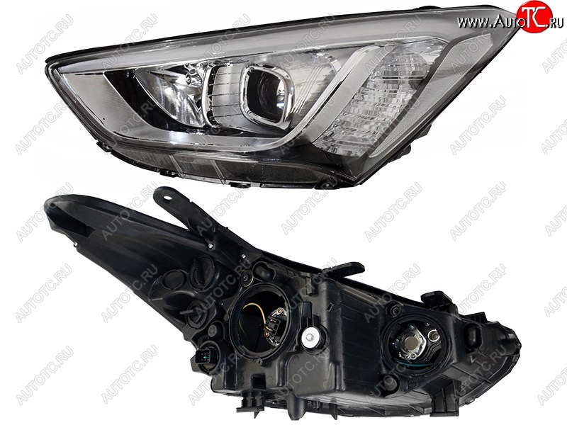 13 999 р. Левая фара SAT Hyundai Santa Fe DM дорестайлинг (2012-2016)  с доставкой в г. Пермь