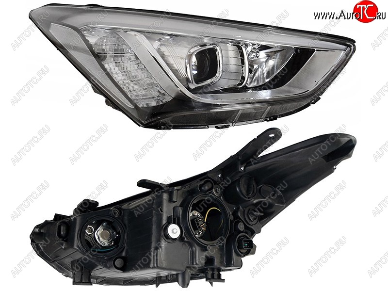 13 999 р. Правая фара SAT Hyundai Santa Fe DM дорестайлинг (2012-2016)  с доставкой в г. Пермь