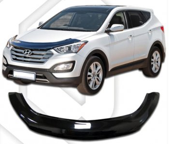 Дефлектор капота CA-Plastiс exclusive Hyundai Grand Santa Fe  1 DM (2013-2016) дорестайлинг