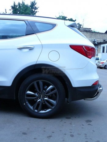 9 749 р. Защита заднего бампера WINBO (Ø60 мм, нержавейка)  Hyundai Santa Fe  DM (2012-2016) дорестайлинг  с доставкой в г. Пермь. Увеличить фотографию 2