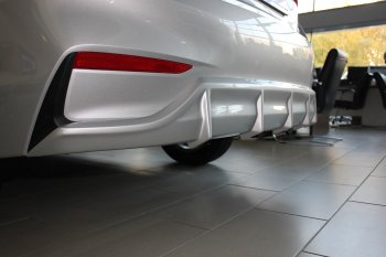 4 999 р. Накладка заднего бампера Автократ  Hyundai Solaris  HCR (2017-2020) седан дорестайлинг (Неокрашенная)  с доставкой в г. Пермь. Увеличить фотографию 2
