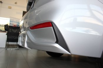 4 999 р. Накладка заднего бампера Автократ  Hyundai Solaris  HCR (2017-2020) седан дорестайлинг (Неокрашенная)  с доставкой в г. Пермь. Увеличить фотографию 3