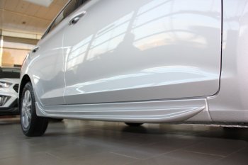 6 799 р. Пороги накладки Автократ Hyundai Solaris HCR седан дорестайлинг (2017-2020) (Неокрашенные)  с доставкой в г. Пермь. Увеличить фотографию 2