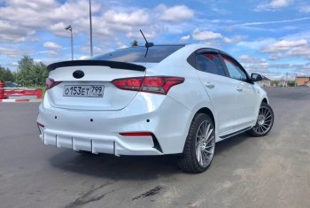 3 899 р. Спойлер на крышку багажника Автократ Hyundai Solaris HCR седан дорестайлинг (2017-2020) (Неокрашенный)  с доставкой в г. Пермь. Увеличить фотографию 2