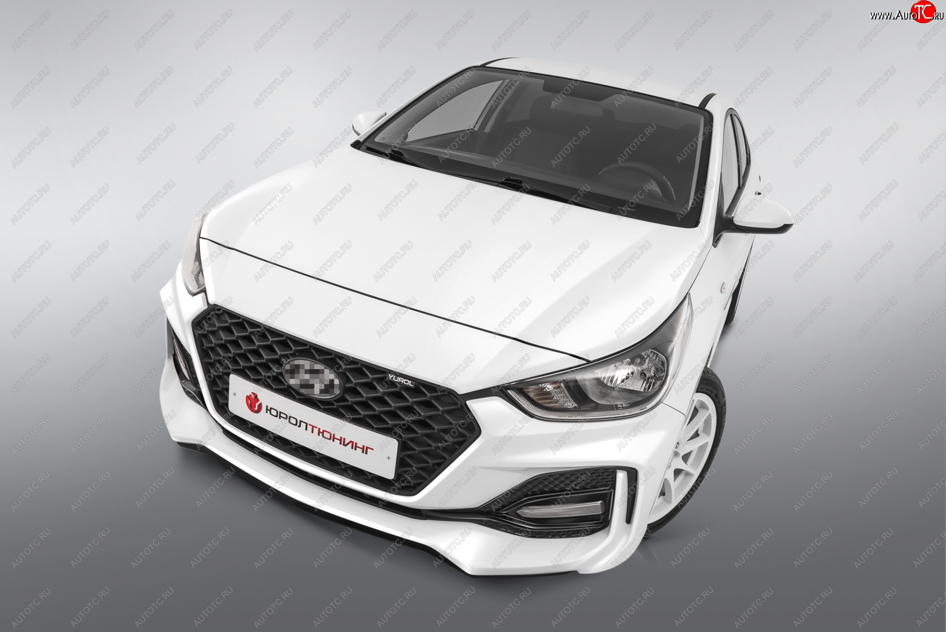 18 199 р. Передний бампер Quant Romb Hyundai Solaris HCR седан дорестайлинг (2017-2020) (Комплектация Комфорт, Неокрашенный)  с доставкой в г. Пермь