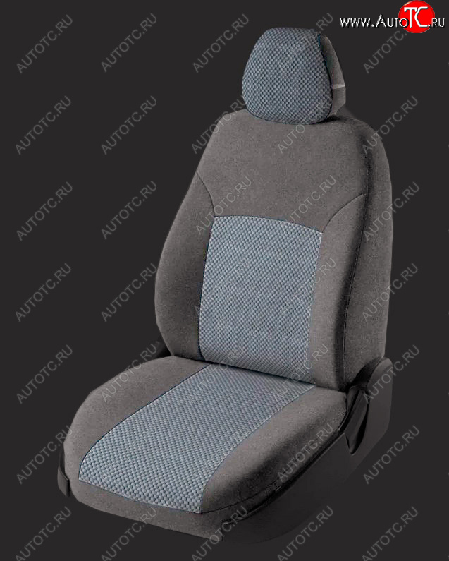 5 399 р. Чехлы для сидений Lord Autofashion Дублин (жаккард, спинка 60/40, 3 Г-образных подголовника)  Hyundai Solaris  HCR (2017-2022) седан дорестайлинг, седан рестайлинг (Серый, вставка Стежок Серый)  с доставкой в г. Пермь
