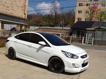 5 999 р. Пороги накладки ZEUS  Hyundai Solaris  RBr (2010-2017) седан дорестайлинг, хэтчбэк дорестайлинг, седан рестайлинг, хэтчбэк рестайлинг (Неокрашенный)  с доставкой в г. Пермь. Увеличить фотографию 5
