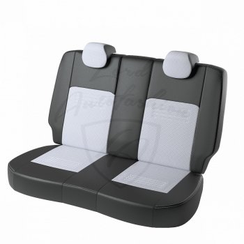 9 449 р. Чехлы для сидений Lord Autofashion Турин (экокожа) Hyundai Solaris RBr хэтчбэк дорестайлинг (2010-2014) (Чёрный, вставка белая)  с доставкой в г. Пермь. Увеличить фотографию 2