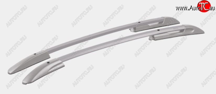 12 889 р. Комплект рейлингов АПС  Hyundai Solaris  RBr (2010-2017) хэтчбэк дорестайлинг, хэтчбэк рестайлинг (Серебристые, поперечины черные, крепление скоба, L1300)  с доставкой в г. Пермь