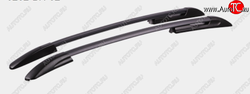 12 889 р. Комплект рейлингов АПС  Hyundai Solaris  RBr (2010-2017) хэтчбэк дорестайлинг, хэтчбэк рестайлинг (Черные, поперечины черные, крепление скоба, L1300)  с доставкой в г. Пермь