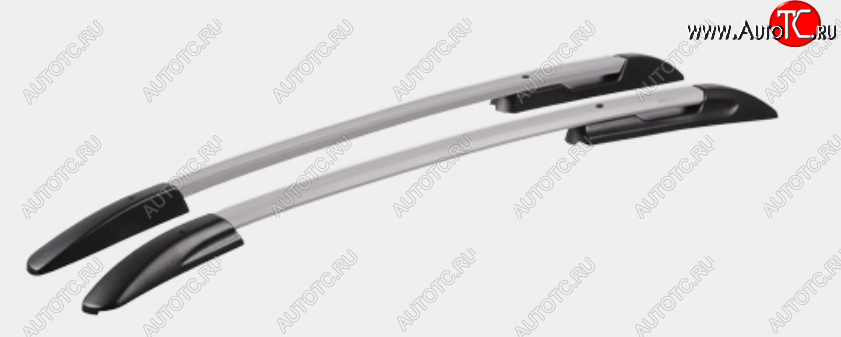 12 889 р. Комплект рейлингов АПС  Hyundai Solaris  RBr (2010-2017) хэтчбэк дорестайлинг, хэтчбэк рестайлинг (Черно-серые, поперечины черные, крепление скоба, L1300)  с доставкой в г. Пермь