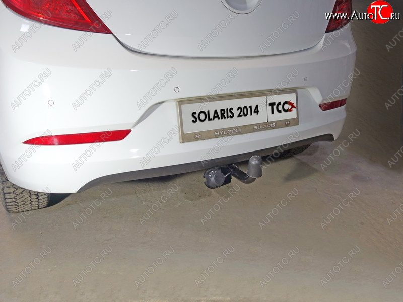 11 999 р. Фаркоп (тягово-сцепное устройство) TCC  Hyundai Solaris  RBr (2014-2017) седан рестайлинг, хэтчбэк рестайлинг (Оцинкованный, шар A )  с доставкой в г. Пермь