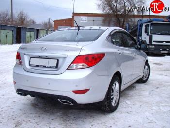 Диффузор заднего бампера Sport Hyundai Solaris RBr седан дорестайлинг (2010-2014)
