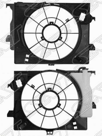 Диффузор радиатора SAT Hyundai Solaris RBr хэтчбэк дорестайлинг (2010-2014)