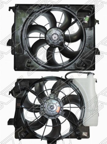 Диффузор радиатора в сборе SAT Hyundai Solaris RBr хэтчбэк дорестайлинг (2010-2014)