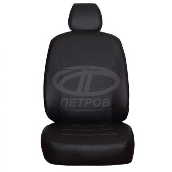 Чехлы на сиденья (экокожа, base/classic, СЗС) ПЕТРОВ Орегон Hyundai Solaris RBr седан дорестайлинг (2010-2014) (черный)