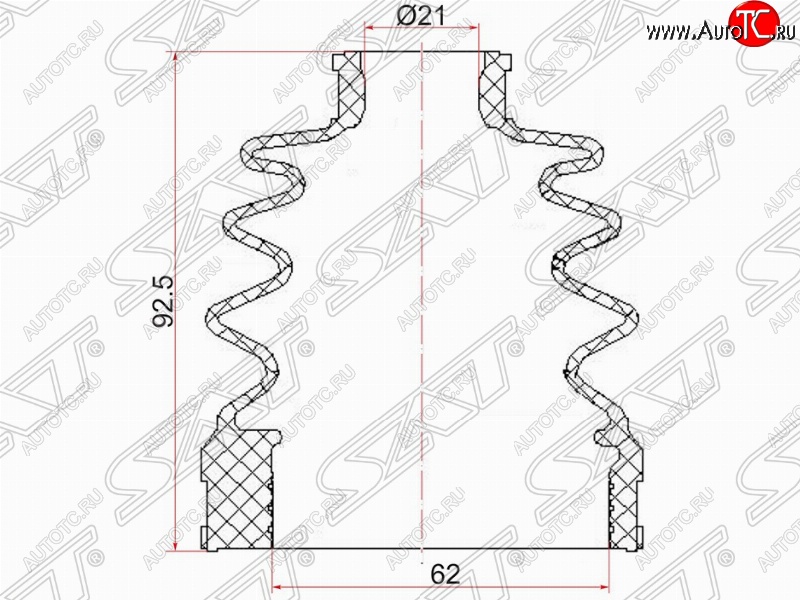 319 р. Пыльник ШРУСа (внутренний/передний) SAT  Hyundai Solaris  RBr (2010-2014), KIA Rio  3 QB (2011-2017)  с доставкой в г. Пермь