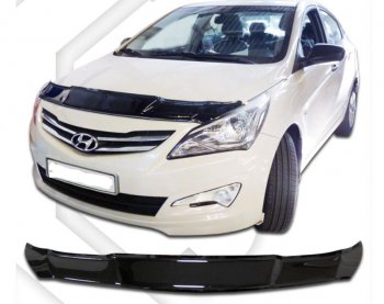 Дефлектор капота CA-Plastic Hyundai Solaris  RBr (2014-2017) седан рестайлинг