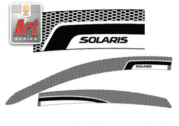 Дефлектора окон CA-Plastic Hyundai Solaris  RBr (2014-2017) седан рестайлинг