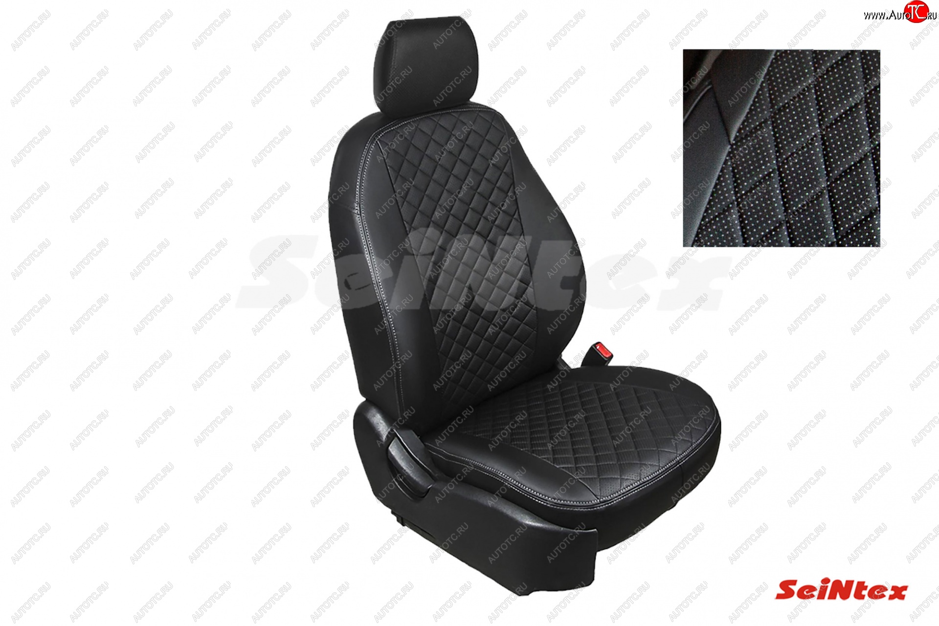 7 549 р. Чехлы для сидений Seintex (экокожа, ромб, заднее сидение 60/40) Hyundai Solaris RBr седан дорестайлинг (2010-2014) (Черный)  с доставкой в г. Пермь