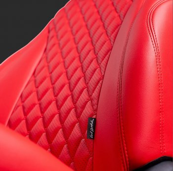 14 999 р. Чехлы для сидений Lord Autofashion Байрон (экокожа, спинка 60/40, 2 Г-образных подголовника)  Hyundai Solaris  RBr (2010-2017) седан дорестайлинг, седан рестайлинг (Красный, вставка красная, строчка красная)  с доставкой в г. Пермь. Увеличить фотографию 2