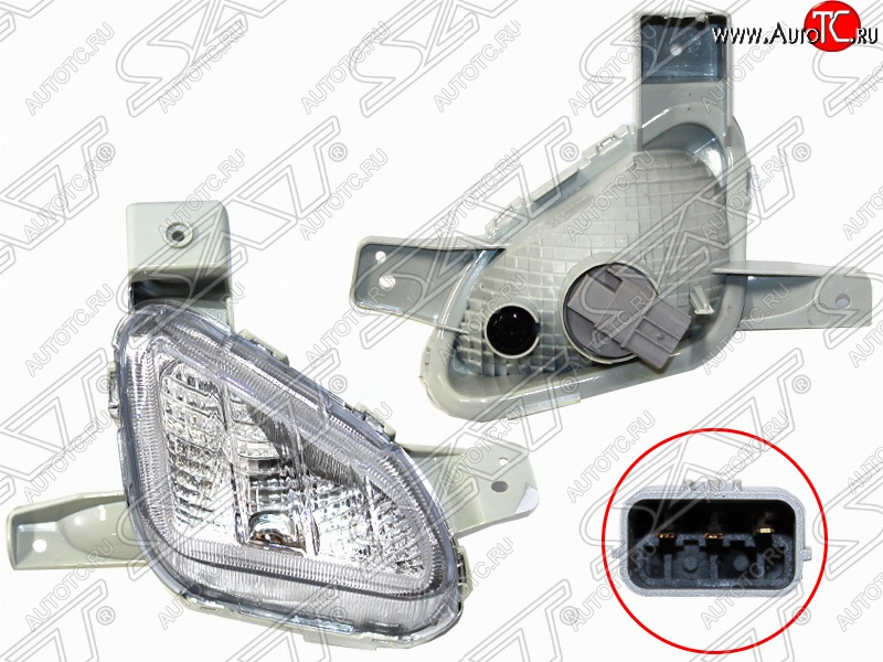 1 139 р. Левая противотуманная фара SAT Hyundai Sonata LF рестайлинг (2017-2019)  с доставкой в г. Пермь