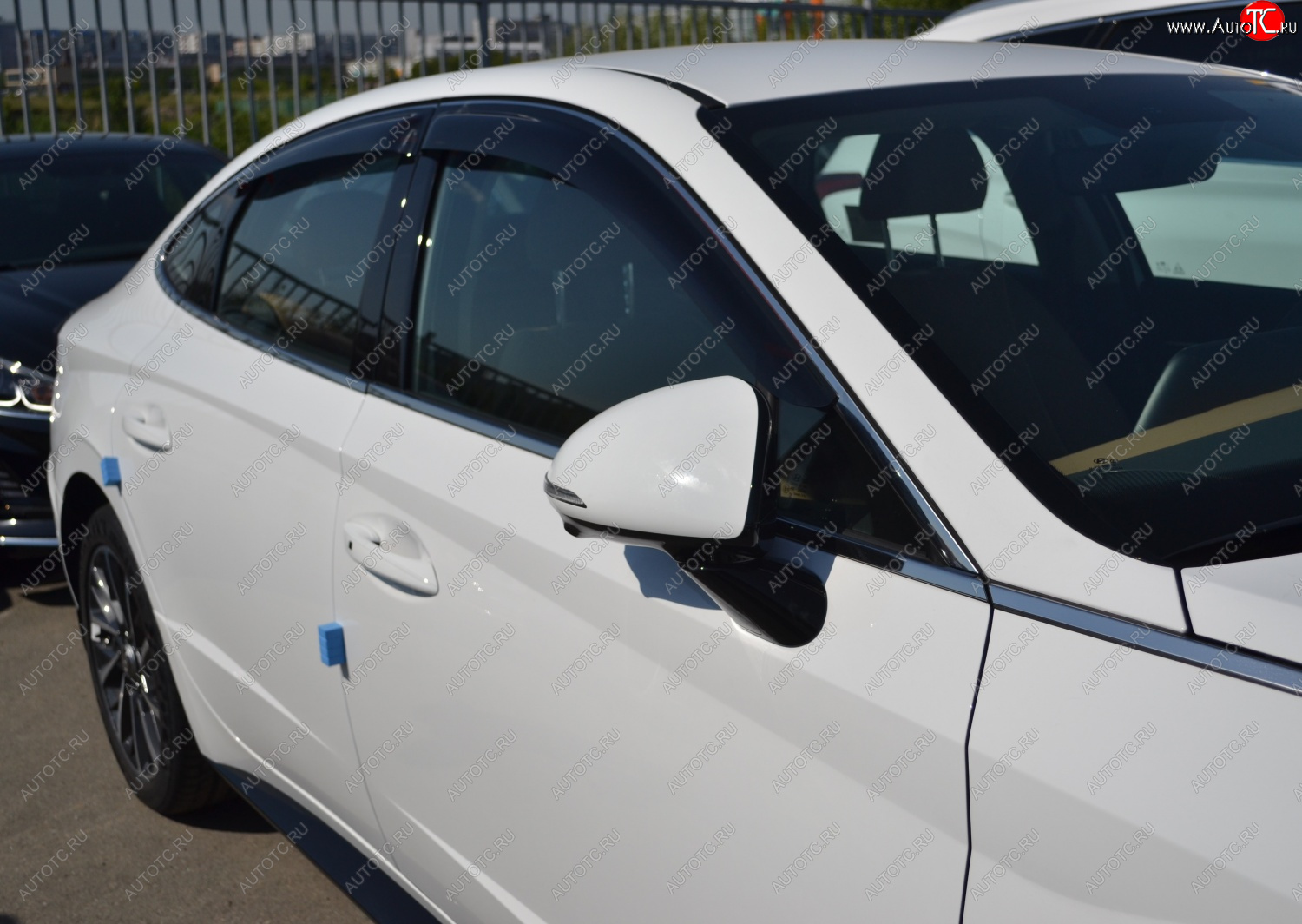 3 399 р. Дефлектора окон SIM Hyundai Sonata DN8 (2019-2022)  с доставкой в г. Пермь