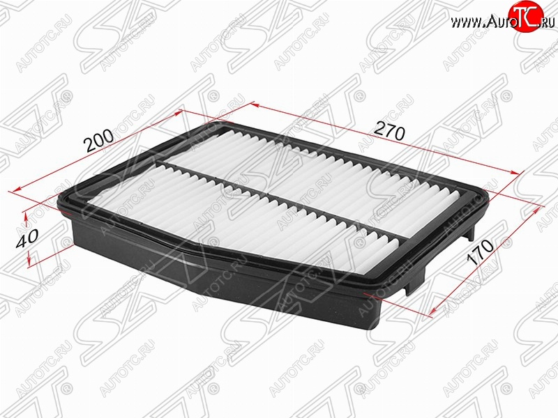 279 р. Фильтр воздушный двигателя (2.0) SAT (270х200х40 mm)  Hyundai Sonata  YF (2009-2014), KIA Optima  3 TF (2010-2016)  с доставкой в г. Пермь