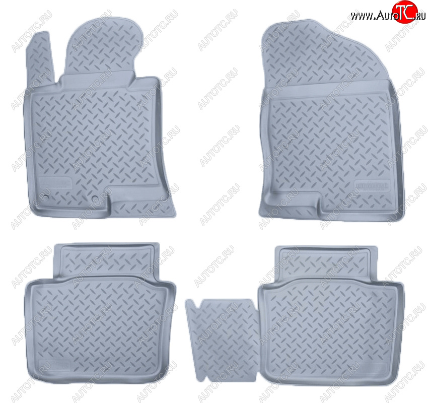 3 199 р. Коврики салона Norplast Unidec  Hyundai Sonata  YF (2009-2014) (Цвет: серый)  с доставкой в г. Пермь