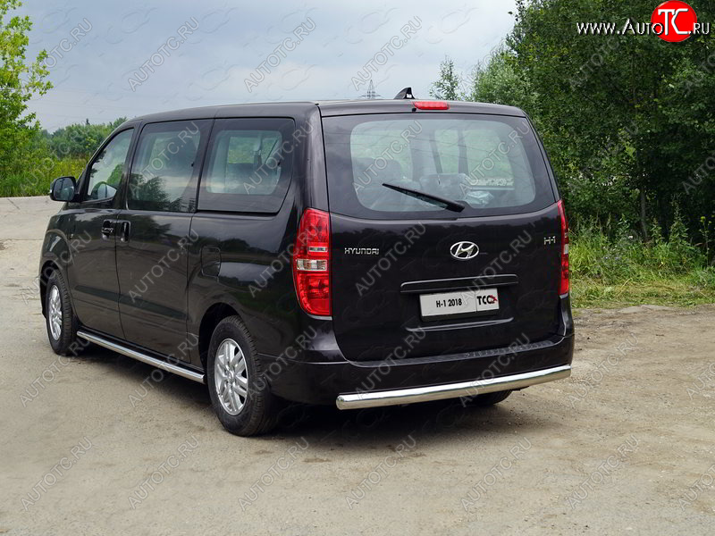 23 899 р. Защита заднего бампера (овальная) ТСС (нержавейка d 75х42 мм)  Hyundai Starex/Grand Starex/H1  TQ (2017-2022) 2-ой рестайлинг  с доставкой в г. Пермь