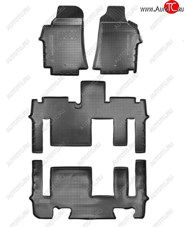 5 949 р. Коврики салонные Noplast (3 ряда)  Hyundai Starex/Grand Starex/H1  TQ (2017-2022) 2-ой рестайлинг (Бежевый)  с доставкой в г. Пермь