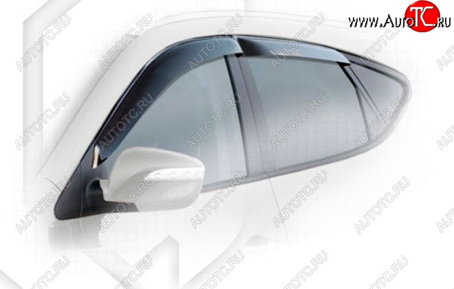 2 079 р. Дефлектора окон CA-Plastiс Hyundai Tucson LM (2010-2017) (Classic полупрозрачный, Без хром молдингов)  с доставкой в г. Пермь