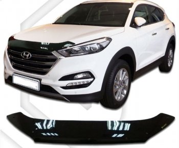 Дефлектор капота CA-Plastic Hyundai Tucson  TL (2015-2021) дорестайлинг, рестайлинг