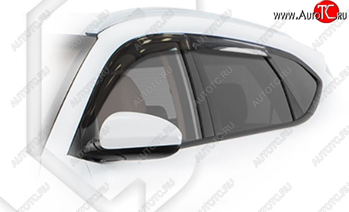 2 099 р. Дефлектора окон CA-Plastiс Hyundai Tucson TL рестайлинг (2018-2021) (Classic полупрозрачный, Без хром.молдинга)  с доставкой в г. Пермь
