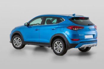 9 799 р. Накладка заднего бампера YT  Hyundai Tucson  TL (2015-2018) дорестайлинг (Неокрашенная)  с доставкой в г. Пермь. Увеличить фотографию 3
