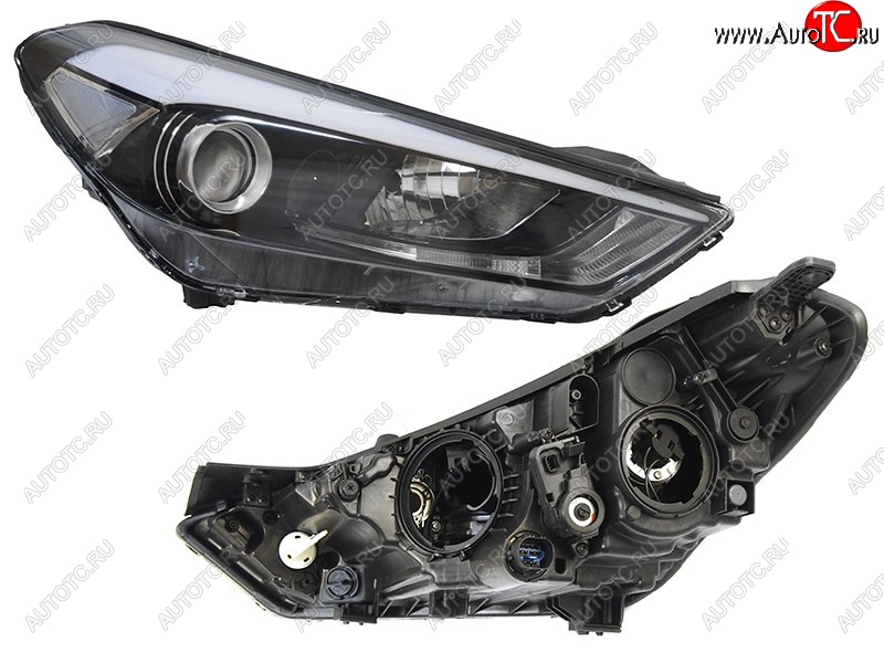 11 599 р. Правая передняя фара SAT (галоген) Hyundai Tucson TL дорестайлинг (2015-2018)  с доставкой в г. Пермь