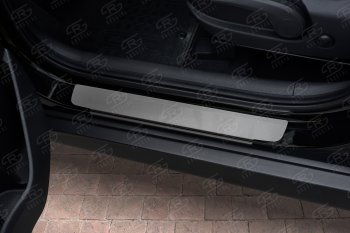 1 799 р. Накладки порожков салона Russtal Hyundai Tucson TL рестайлинг (2018-2021) (Нержавейка полированная)  с доставкой в г. Пермь. Увеличить фотографию 2