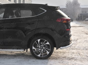 15 349 р. Защита заднего бампера (Ø63 мм, нержавейка) RUSSTAL Hyundai Tucson TL рестайлинг (2018-2021)  с доставкой в г. Пермь. Увеличить фотографию 2