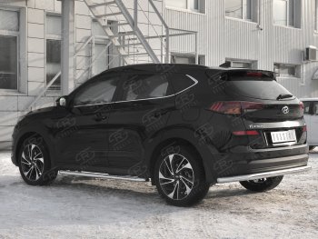 15 349 р. Защита заднего бампера (Ø63 мм, нержавейка) RUSSTAL Hyundai Tucson TL рестайлинг (2018-2021)  с доставкой в г. Пермь. Увеличить фотографию 4