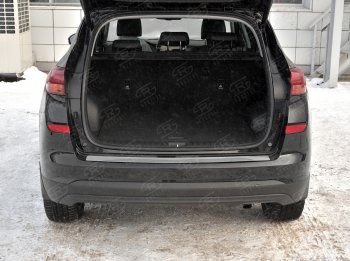 1 999 р. Защитная накладка на задний бампер Russtal Hyundai Tucson TL рестайлинг (2018-2021) (Нержавейка зеркальная)  с доставкой в г. Пермь. Увеличить фотографию 2