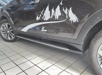 10 699 р. Подножки боковые WINBO OE Style Hyundai Tucson TL дорестайлинг (2015-2018)  с доставкой в г. Пермь. Увеличить фотографию 4