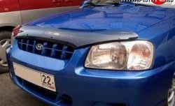 2 699 р. Дефлектор капота NovLine Hyundai Accent 2 LC седан дорестайлинг (ТагАЗ) (1999-2012)  с доставкой в г. Пермь. Увеличить фотографию 2