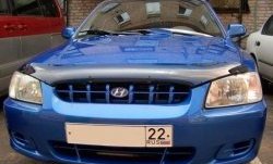 Дефлектор капота NovLine Hyundai Accent 2 LC седан дорестайлинг (ТагАЗ) (1999-2012)