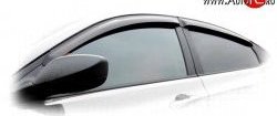 Дефлекторы окон (ветровики) (седан) Novline 4 шт. Hyundai Solaris  RBr (2010-2017) седан дорестайлинг, седан рестайлинг