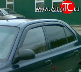 999 р. Комплект дефлекторов окон (ветровиков) 4 шт. Russtal Hyundai Accent 2 LC седан дорестайлинг (ТагАЗ) (1999-2012)  с доставкой в г. Пермь